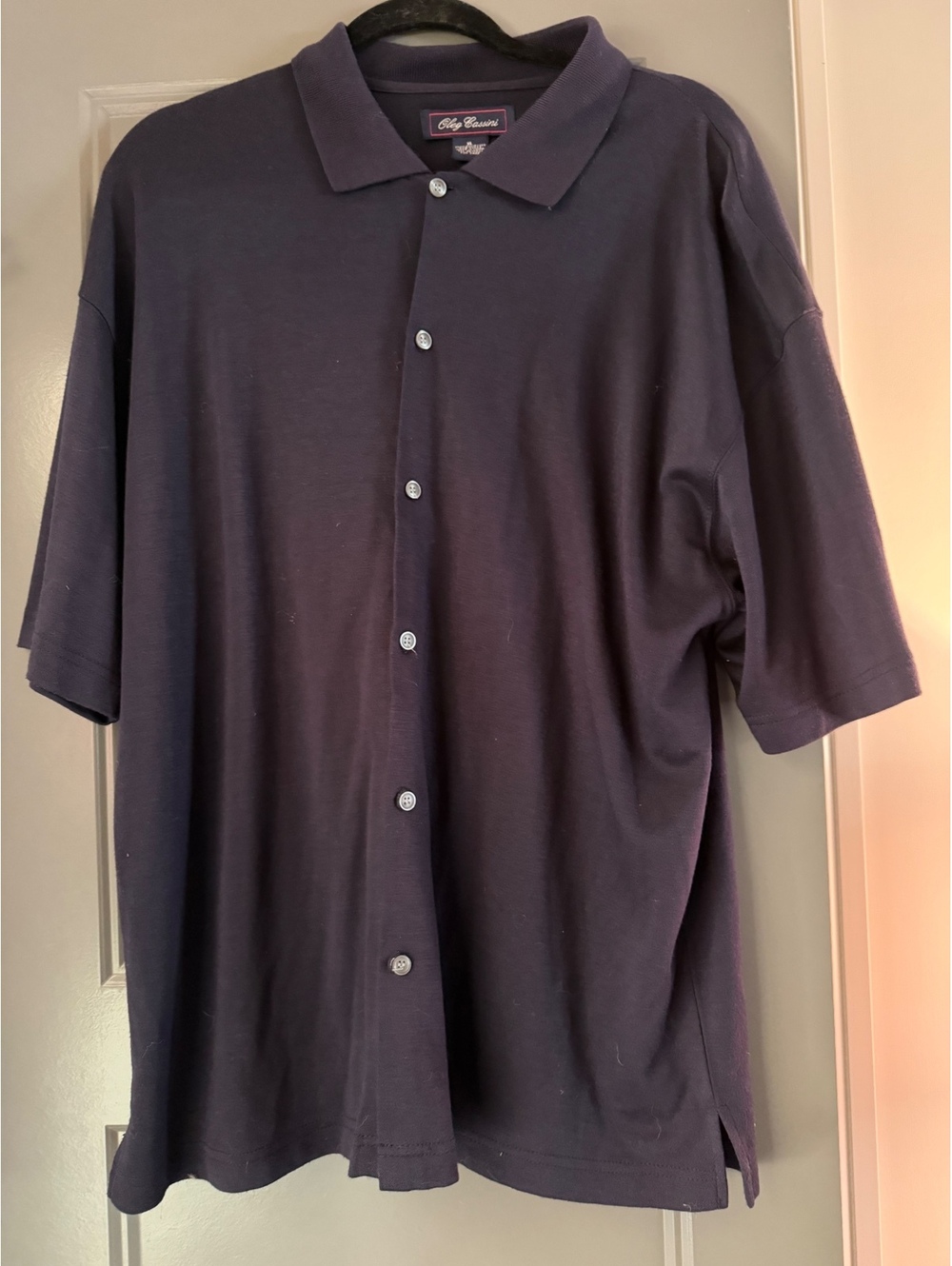 Billy Reid Men's Button Up Shirt - Navy Blue, Size Large